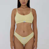 Ribbed Brazilian Brief - Lemon