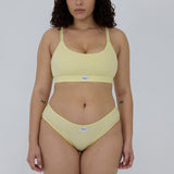 Ribbed Brazilian Brief - Lemon