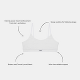 Ribbed Crop Top Bralette - White