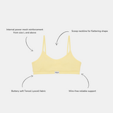 Ribbed Crop Top Bralette - Lemon