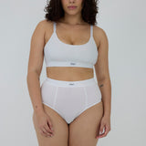 Ribbed Crop Top Bralette - White