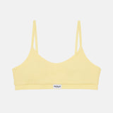 Ribbed Crop Top Bralette - Lemon