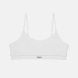 Ribbed Crop Top Bralette - White