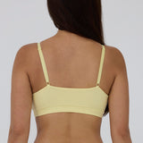 Ribbed Crop Top Bralette - Lemon