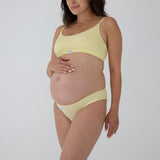 Ribbed Crop Top Bralette - Lemon