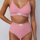 High Rise Boy Brief - Dusty Pink