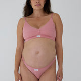 Tencel Ribbed Thong - Dusty Pink