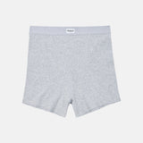 Ribbed Boyfriend Shorts - Grey