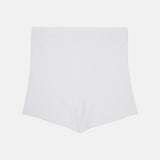 Ribbed Boyfriend Shorts - White
