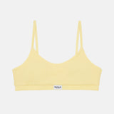 Ribbed Crop Top Bralette - Lemon