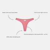 Tencel Ribbed Thong - Dusty Pink