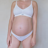 Tencel Ribbed Thong - White
