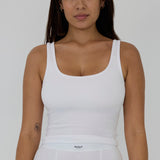 Ribbed Tank Top - White