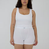 Ribbed Tank Top - White