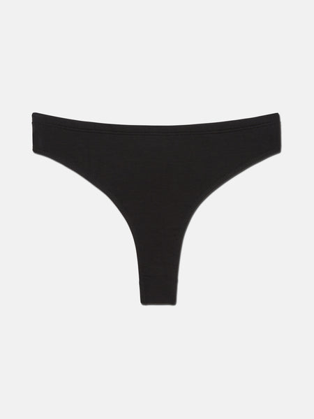 Black High Rise Thong